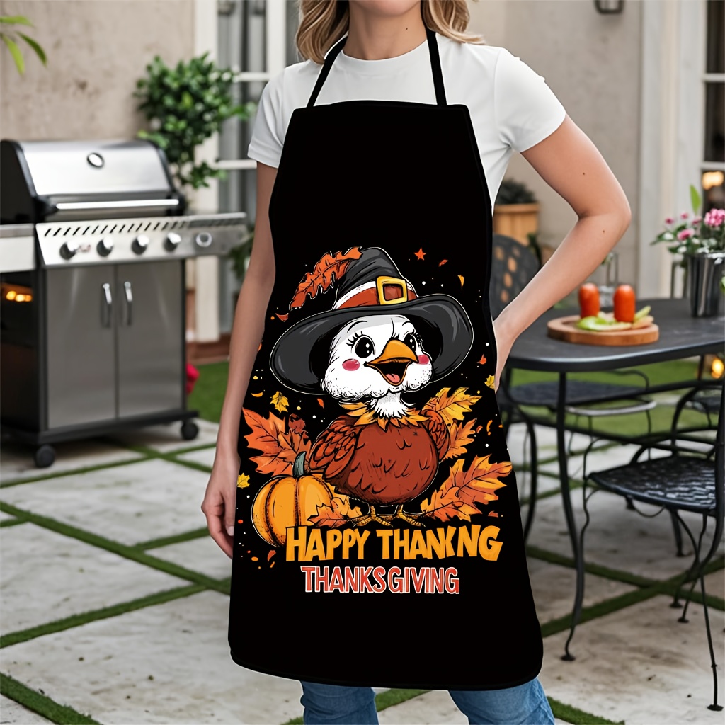 Kitchen Witch Baking - Funny Turkey Witch Happy Thanksgiving Apron
