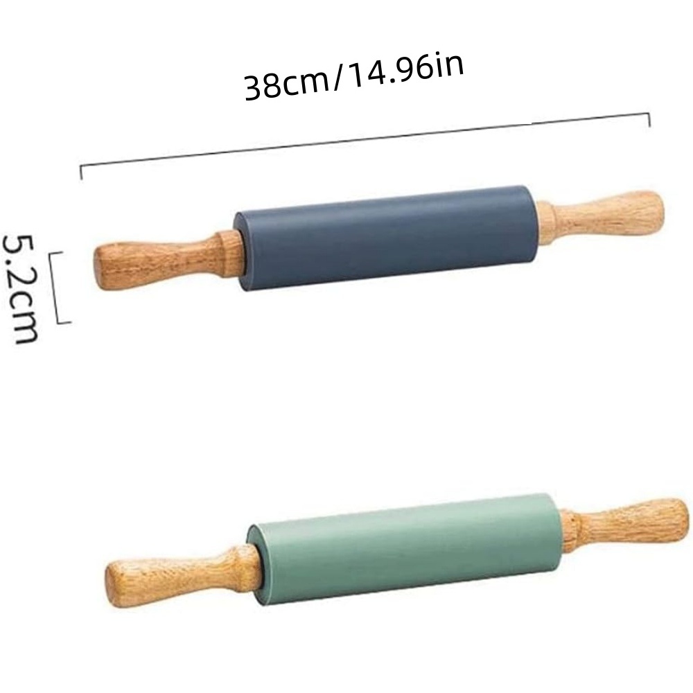 Non-Stick Silicone Rolling Pin - Kitchen Roller Baking 评论和价格