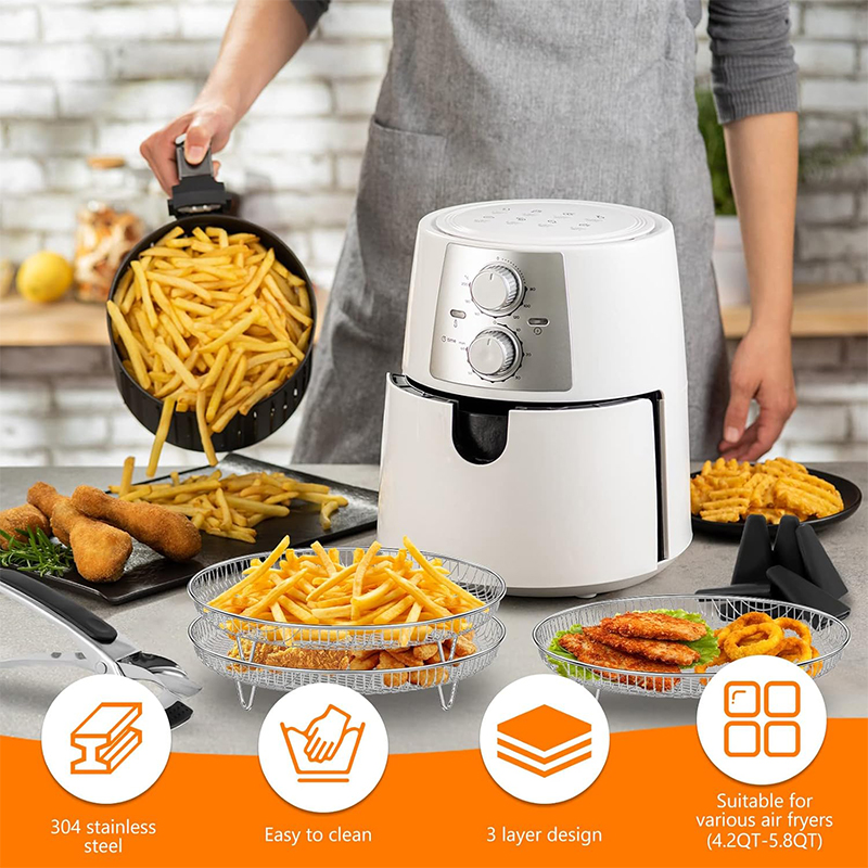 3-layers Air Fryer Rack Stacka - Kitchen Baking Rack 评论和价格